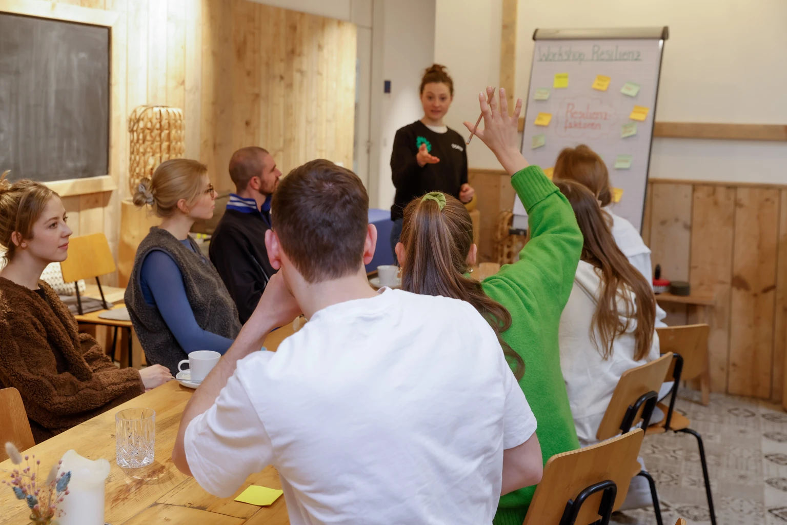 Workshop Situation am Flipchart bei Strong Partners
