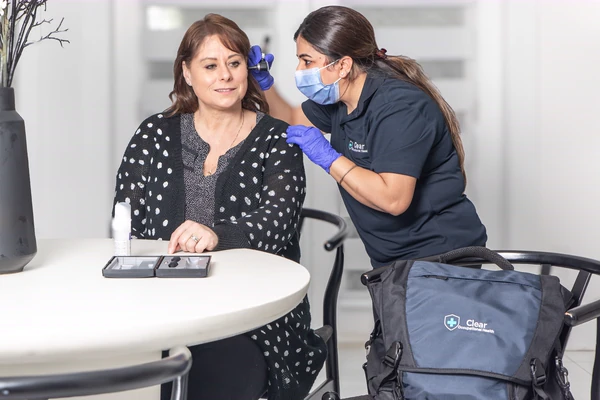 Clear Home team providing hearing aid support in Chilliwack