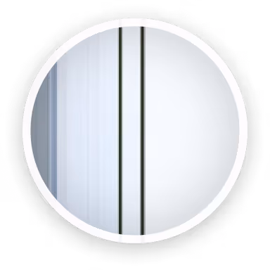 Close-up of a magnifying glass showing vertical lines and gradient shading on a light background.