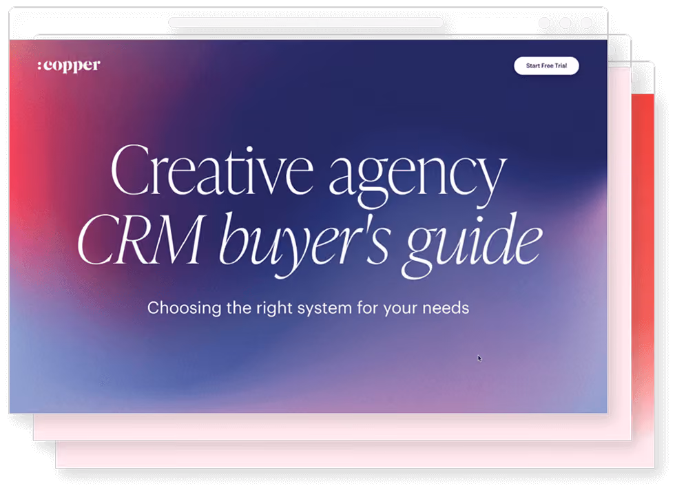 Cover of the Creative Agency CRM Buyer’s Guide