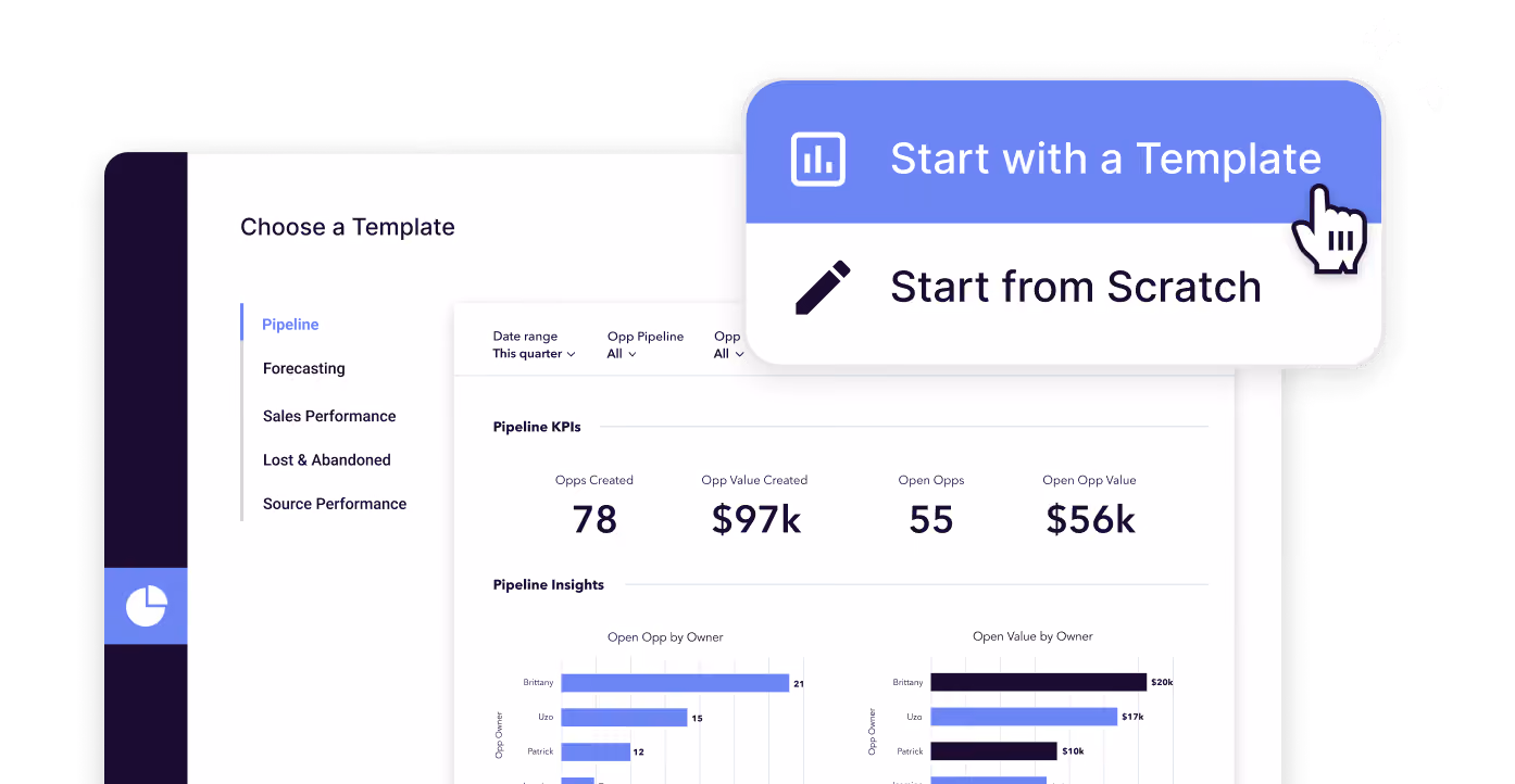 Copper report builder with prebuilt report templates