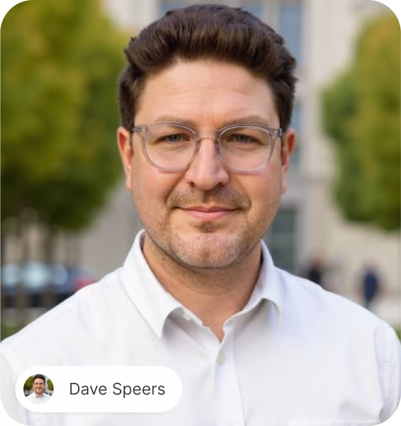Headshot of Dave Speers smiling outdoors