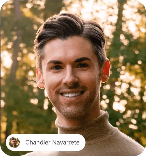Headshot of Chandler Navarrete smiling outdoors
