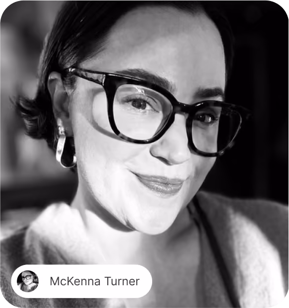Black-and-white headshot of McKenna Turner