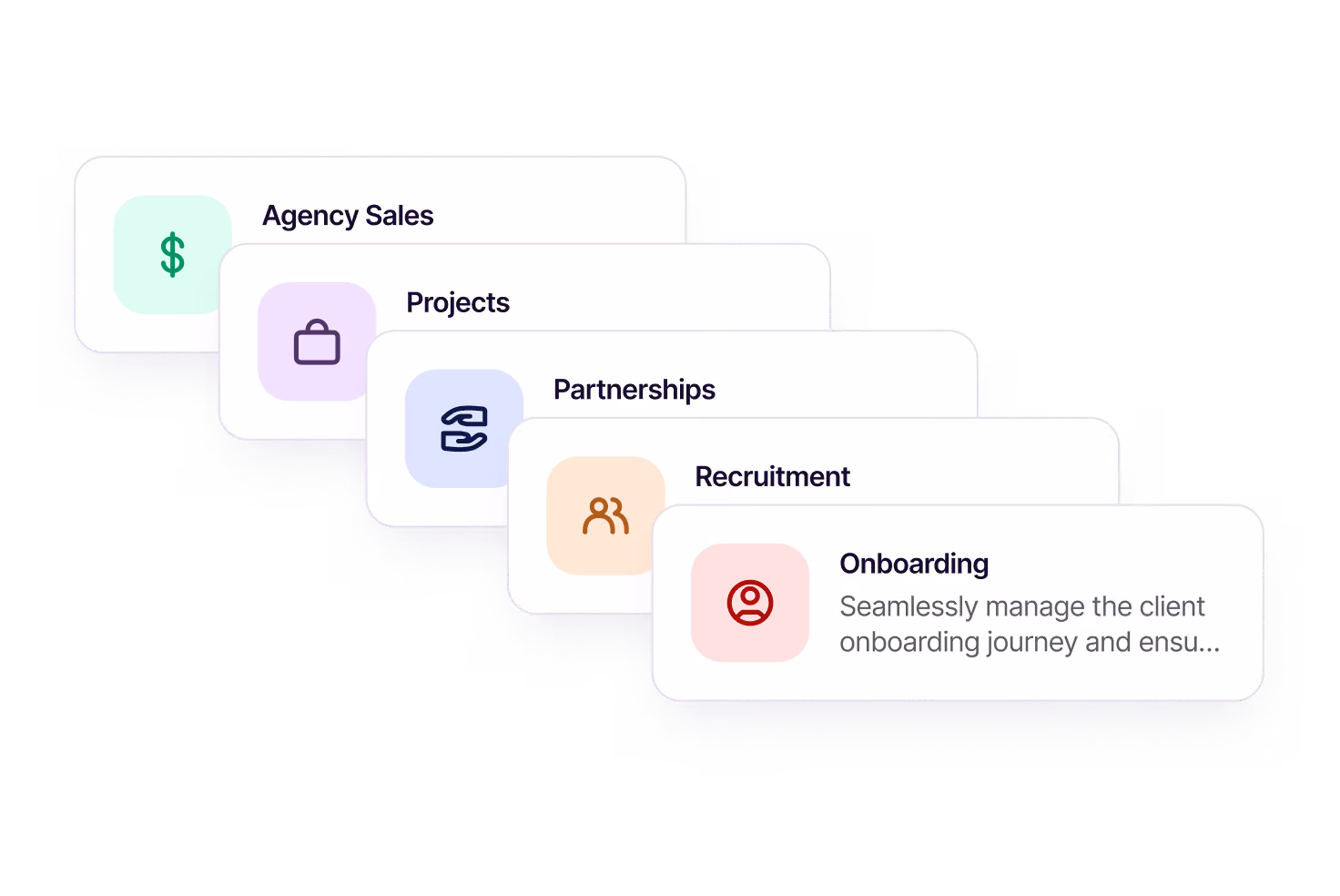 Copper pipelines for agency sales, projects, partnerships, recruitment, and onboarding