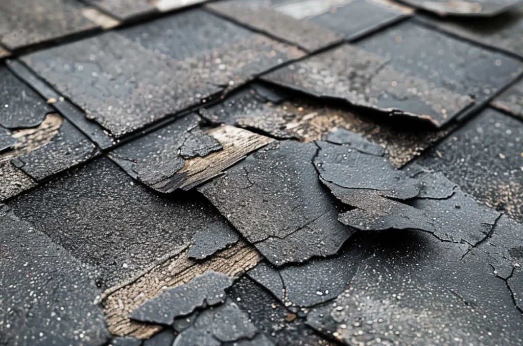 roof missing a shingle allowing water to get through to subsurface