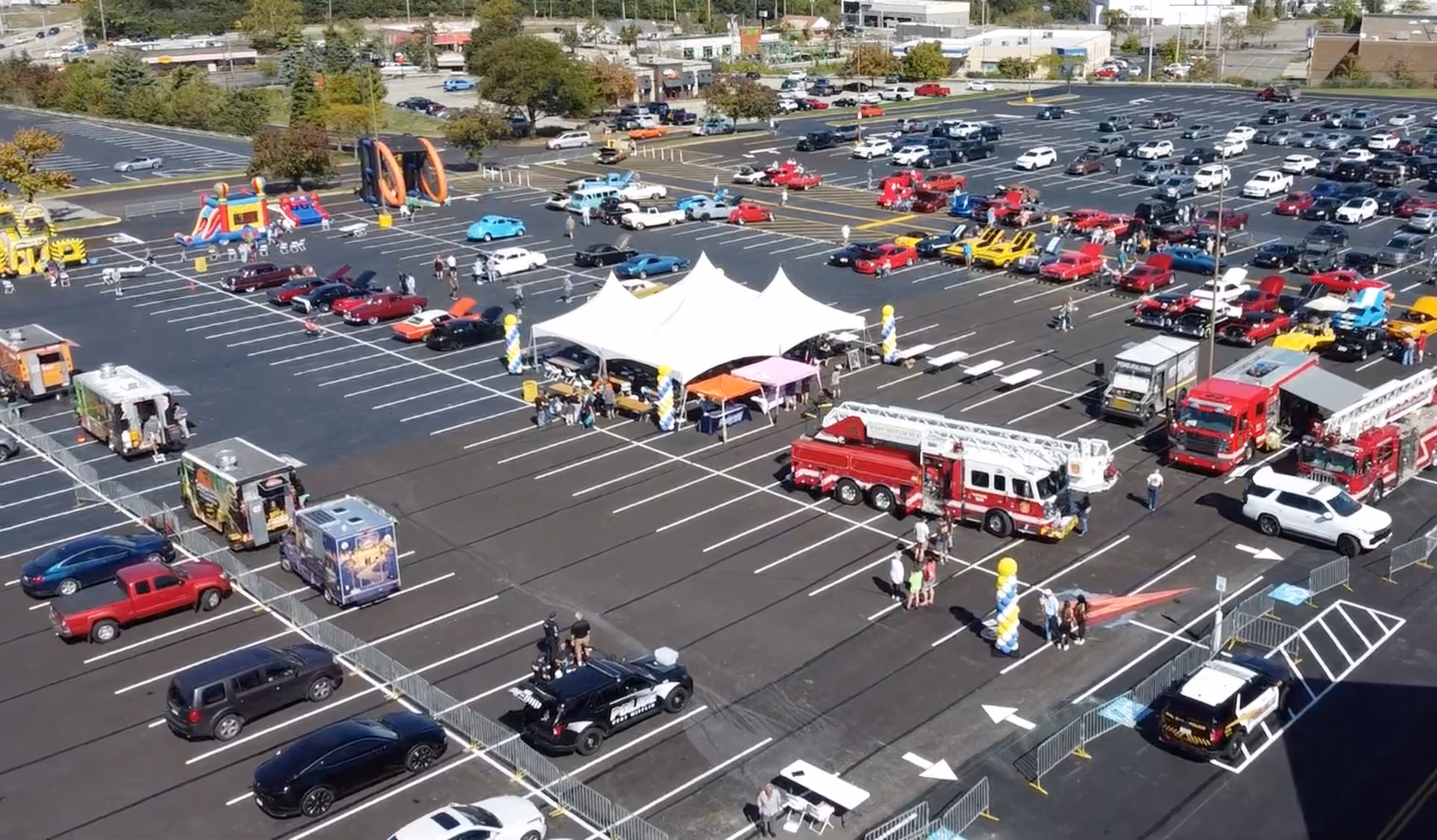 Marketplace at Mountain View shopping center community events aerial photo