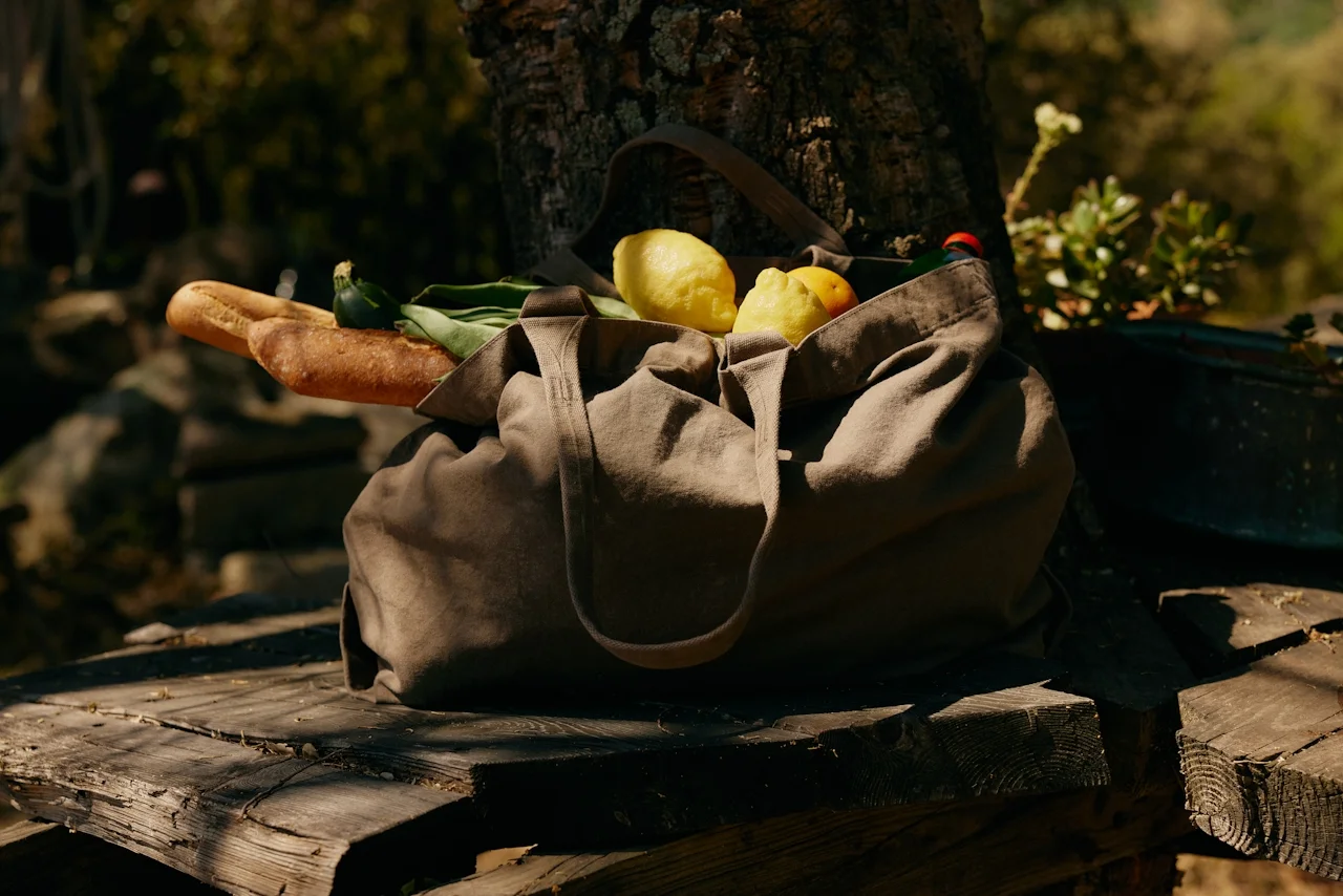 Close-up photo of fresh produce in a bag.