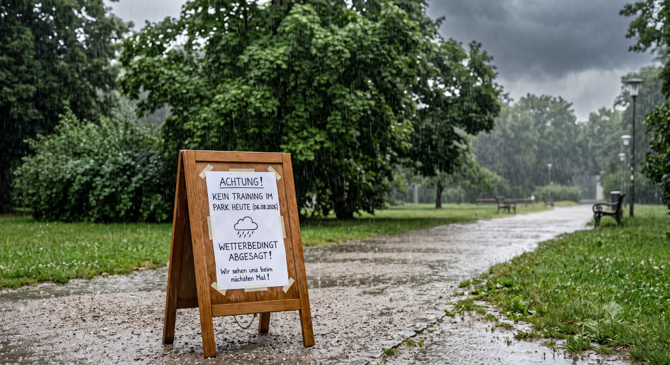Kein Training im Park am 6.8.2026!