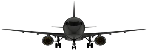 A black and white photo of a jet engine.