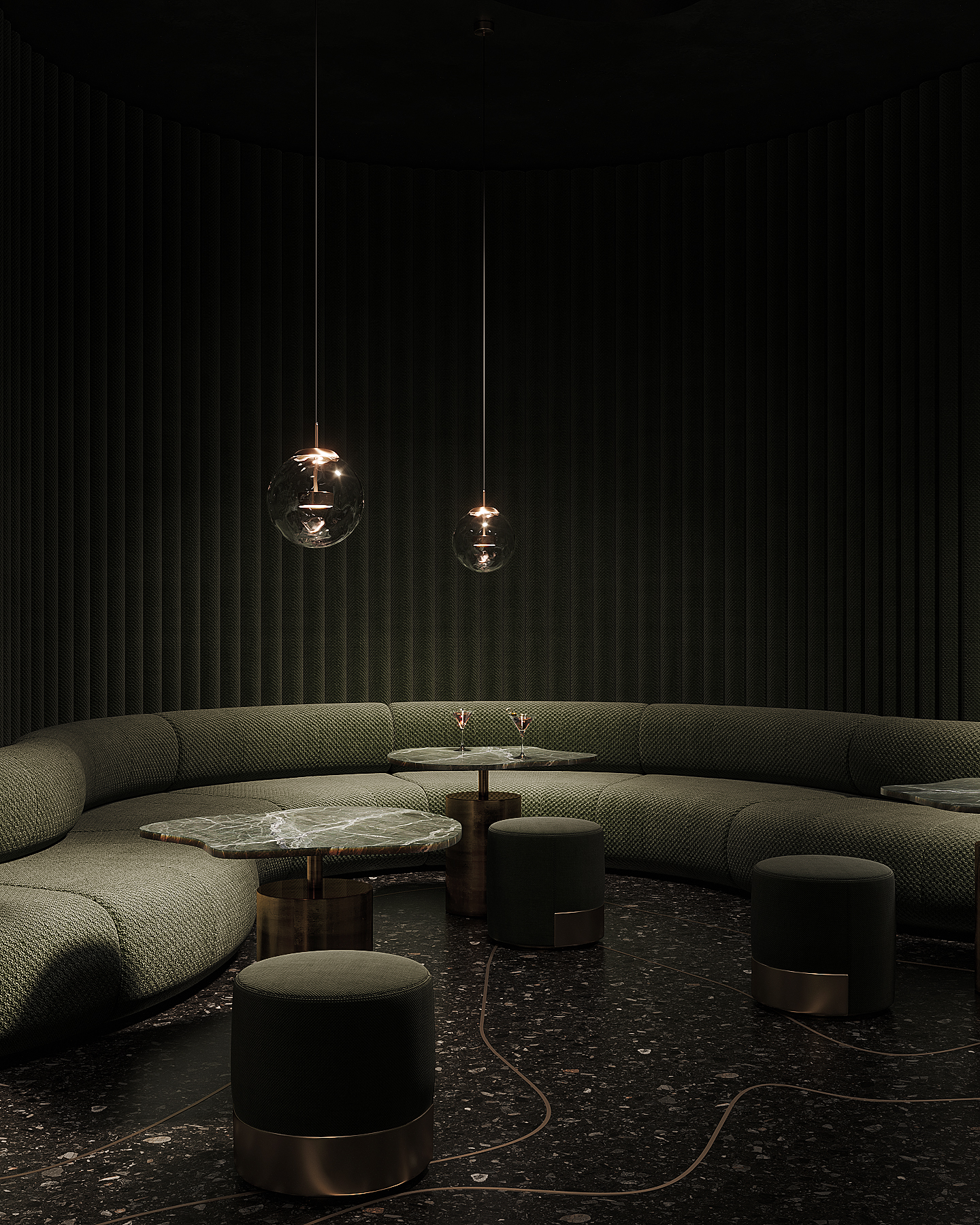 Jellyfish bar interior visualization