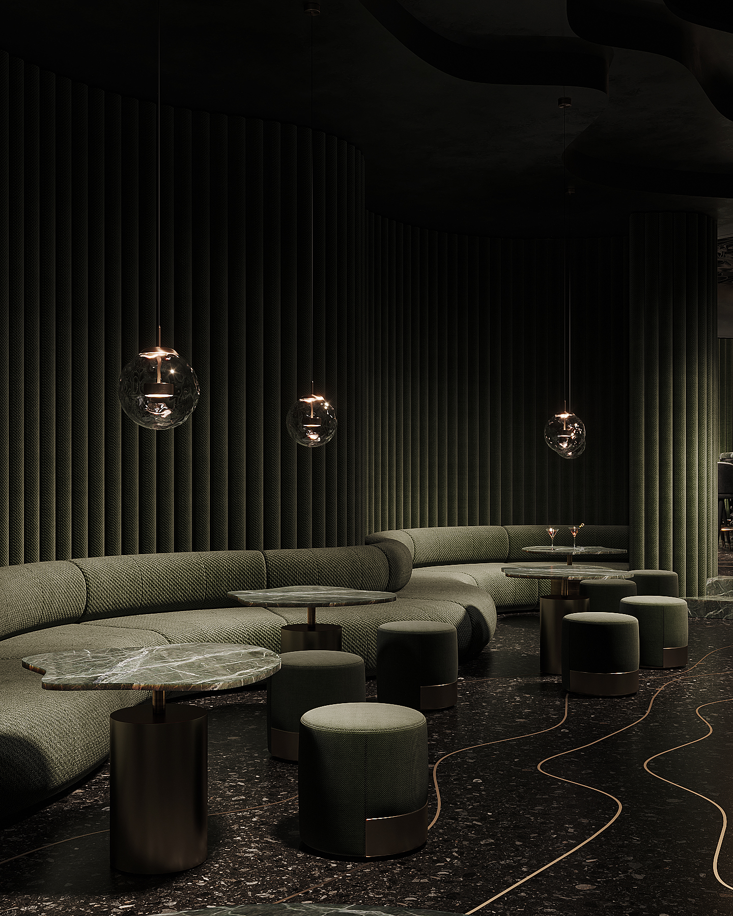 Jellyfish bar interior visualization