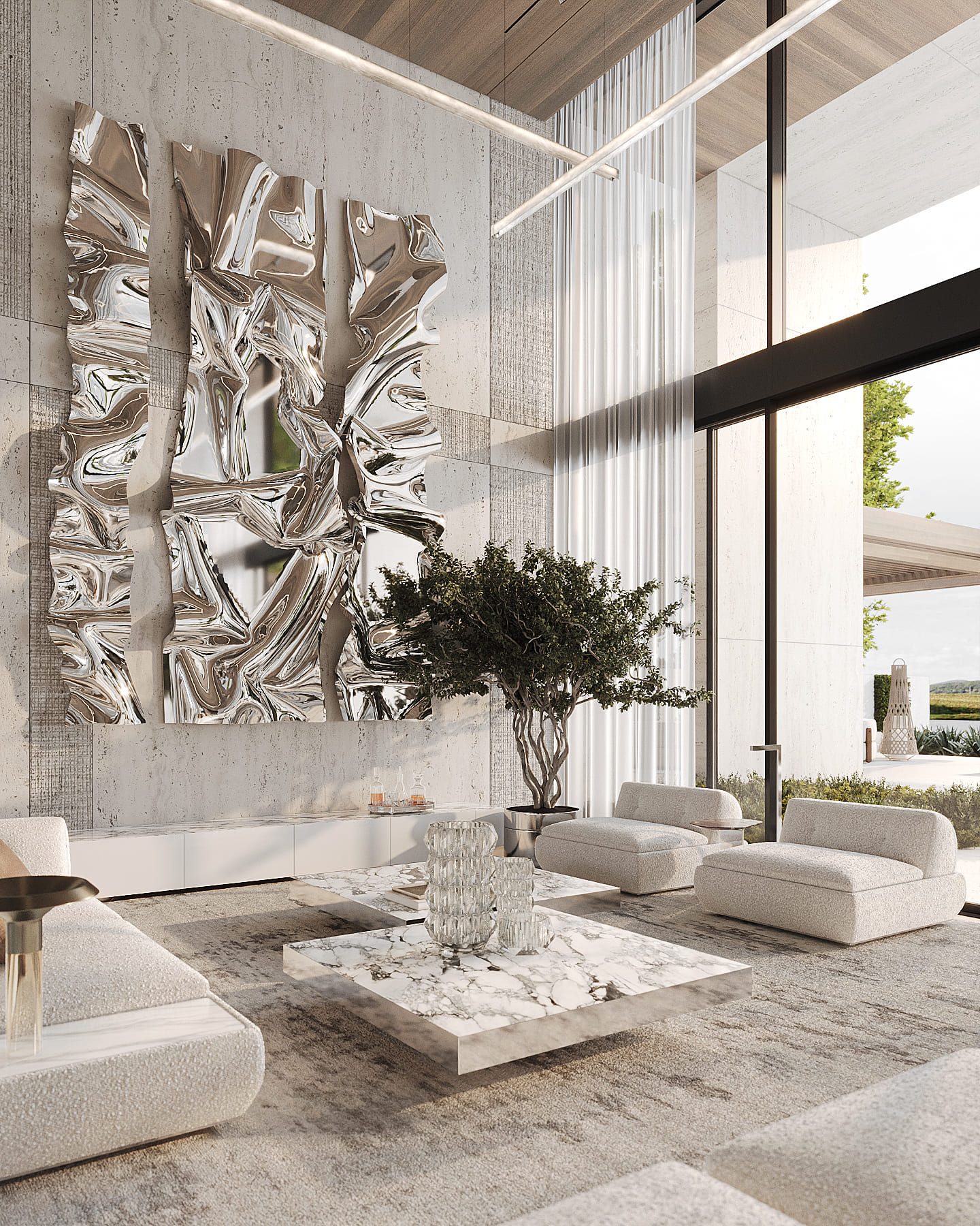 The Grove living room interior visualization