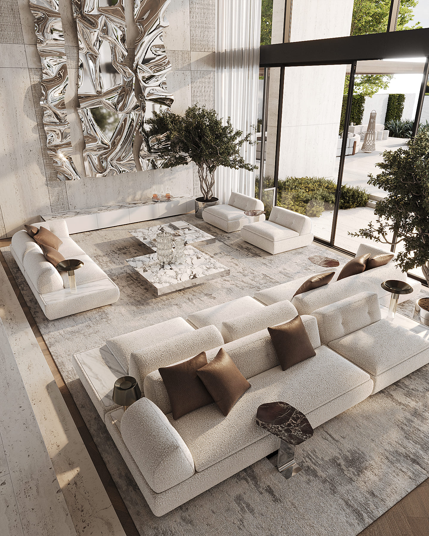 The Grove living room interior visualization