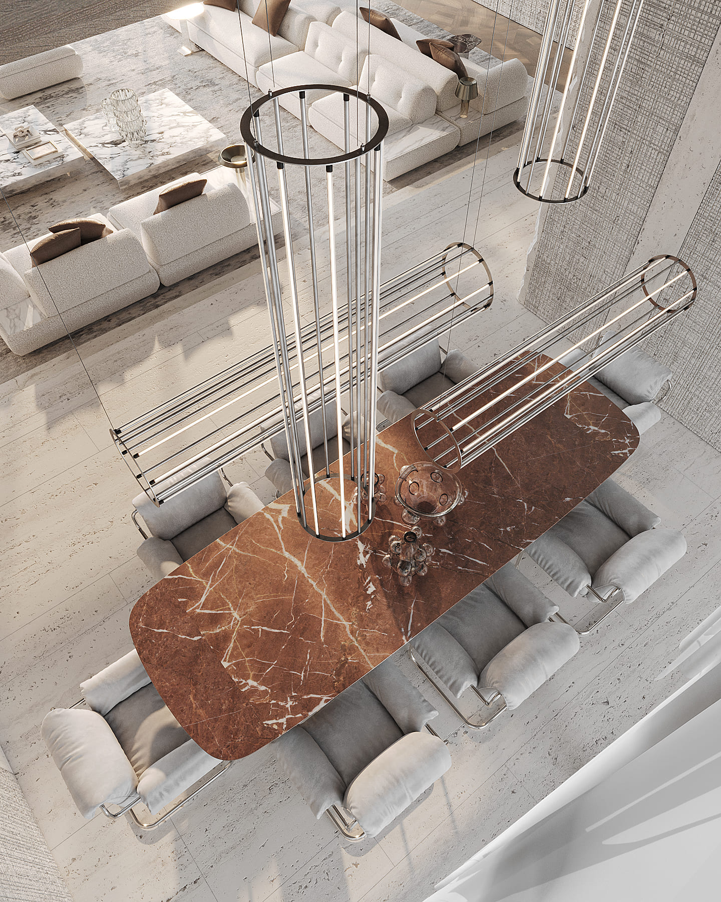 The Grove living room interior visualization