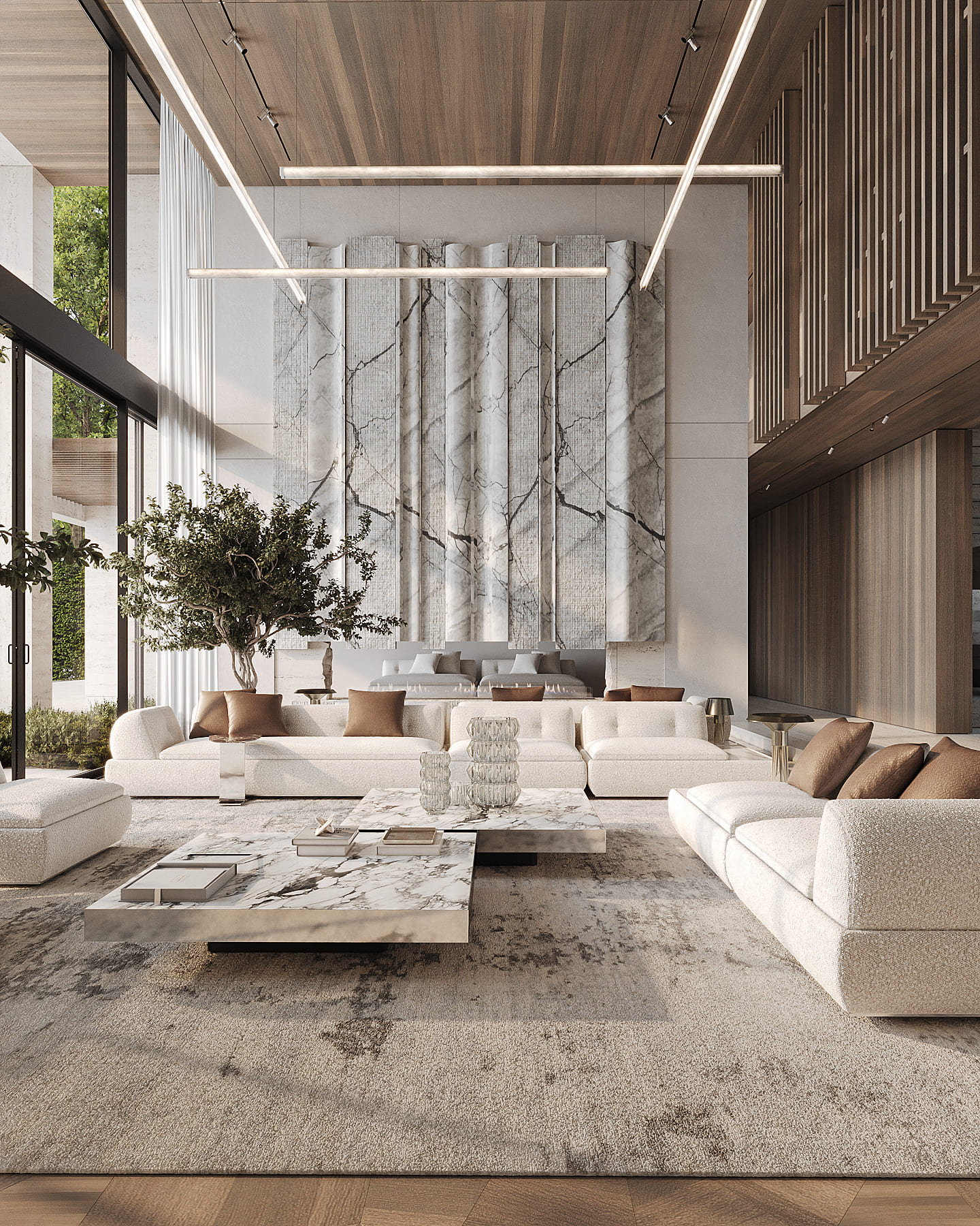 The Grove living room interior visualization