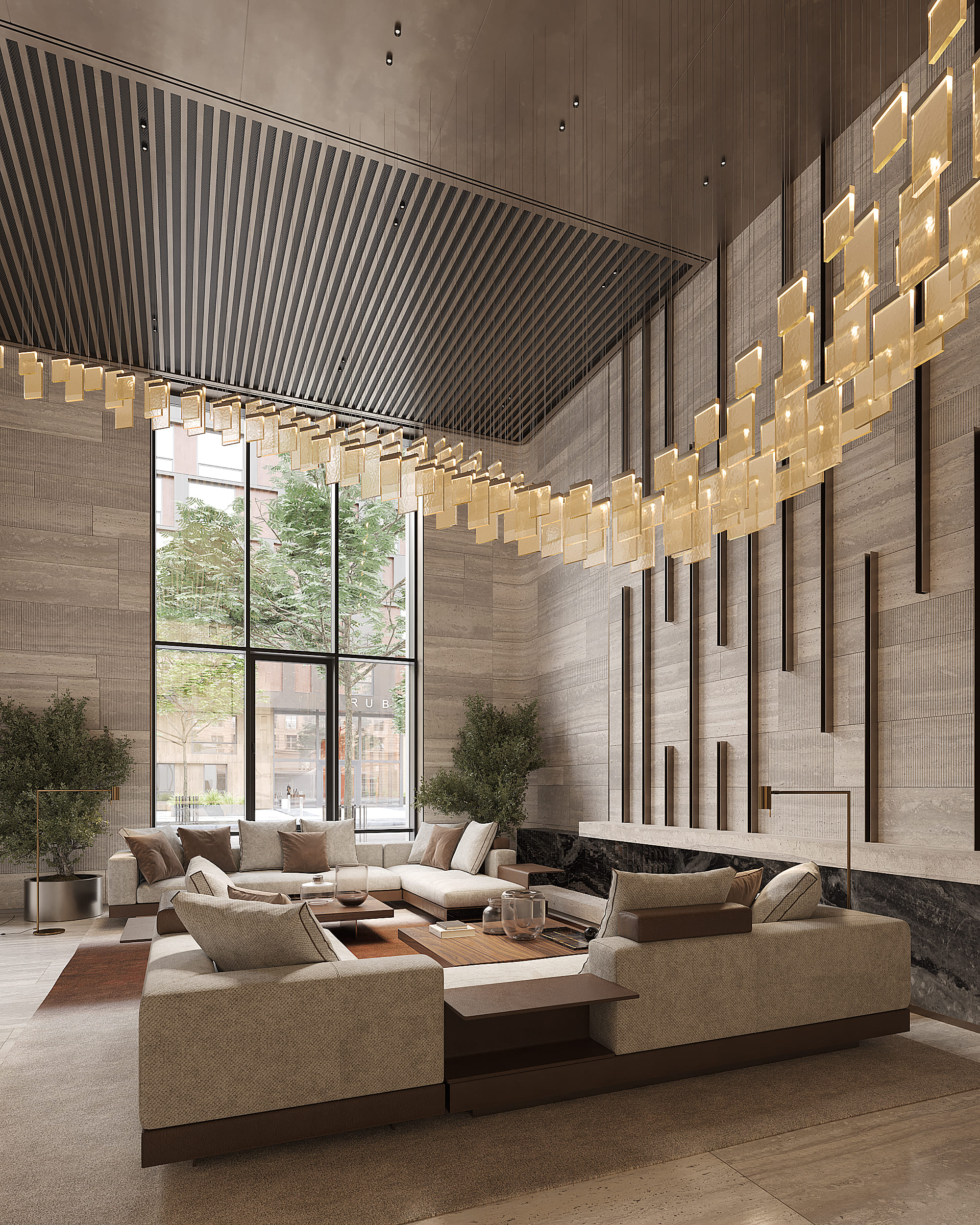 The One by DIM lobby interior visualization