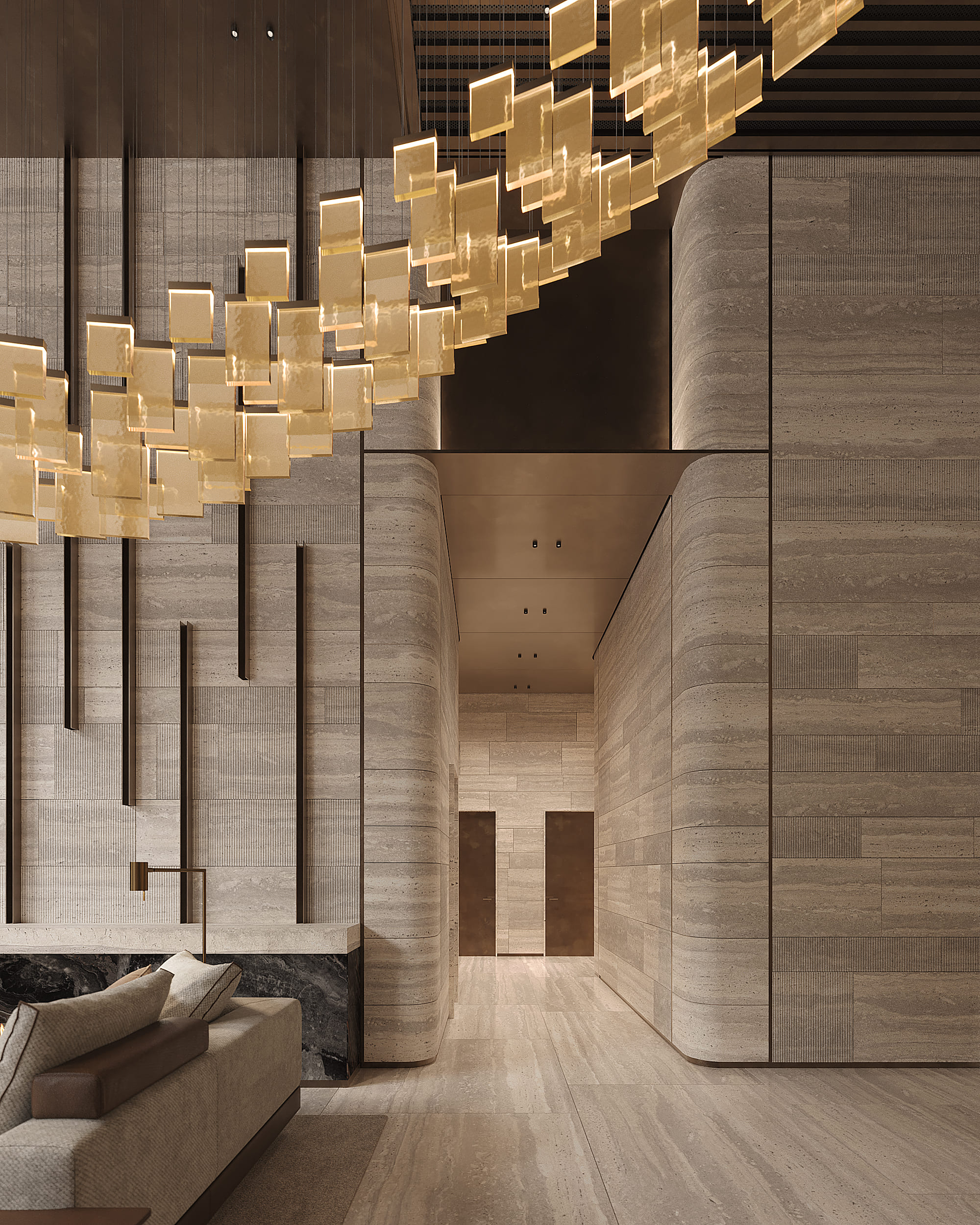 The One by DIM lobby interior visualization