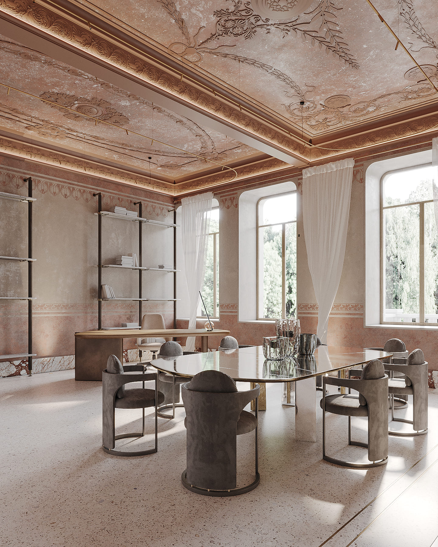 Serpent House office interior visualization