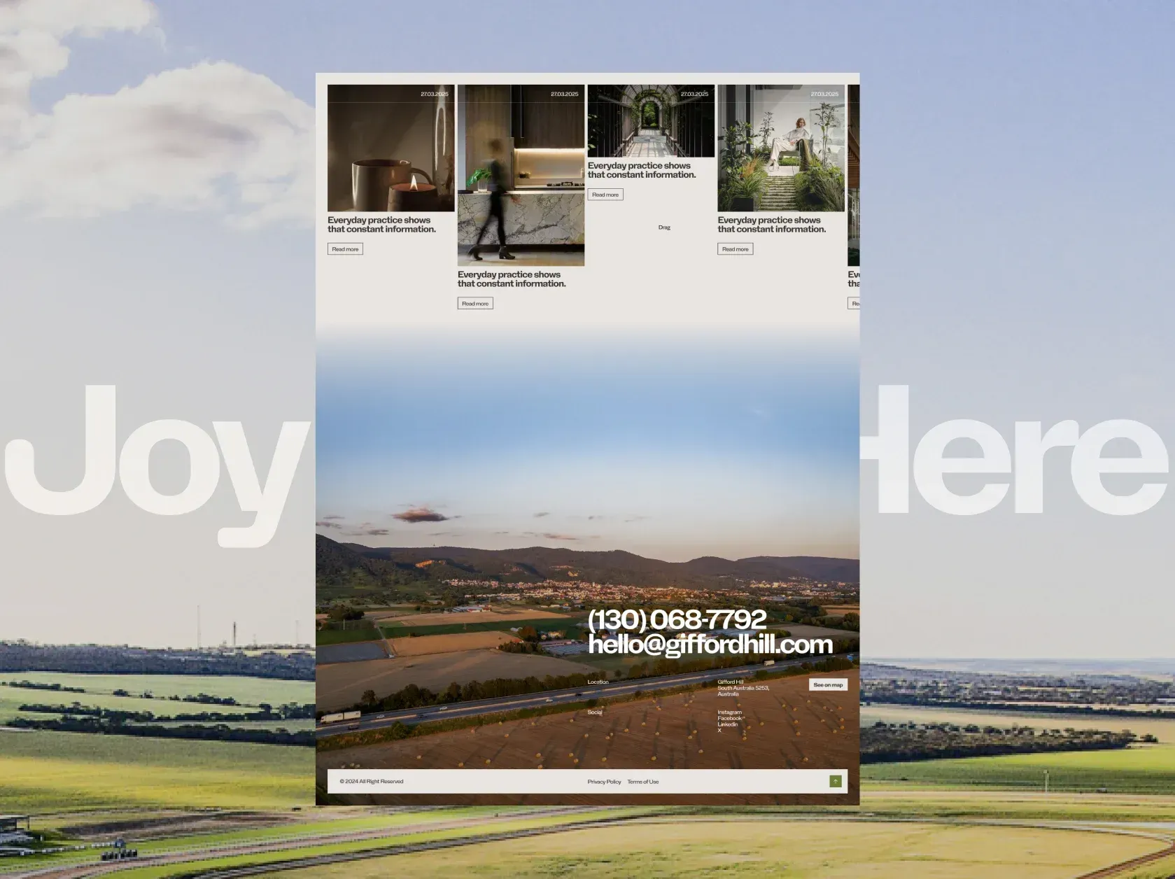 Gifford Hill project visualization