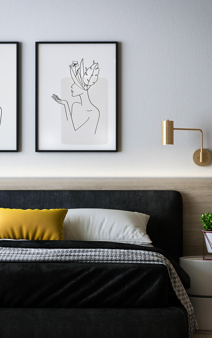 bedroom with frame