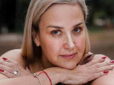 Portrait of a mature blonde woman