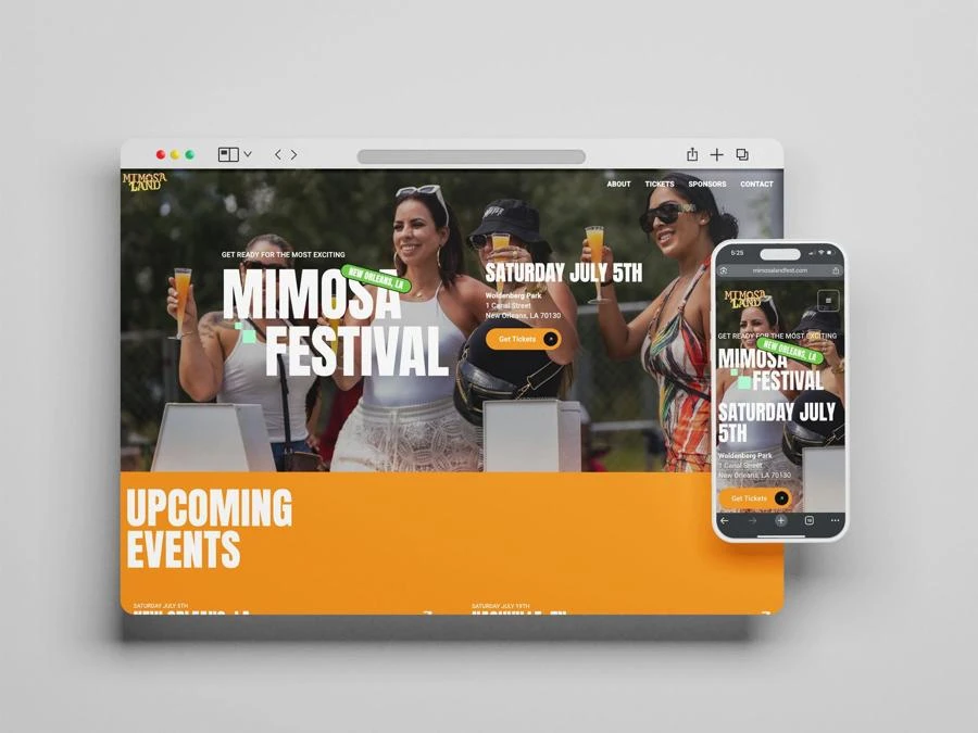 Mimosa Land website design
