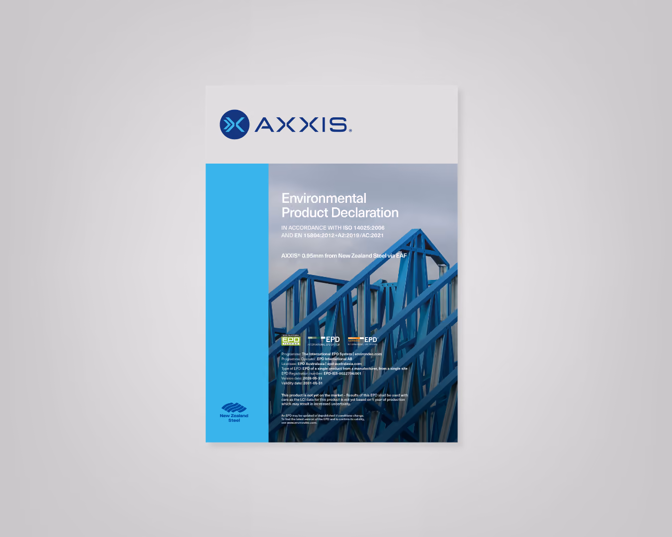 Environmental Product Declarations - AXXIS® 0.95mm