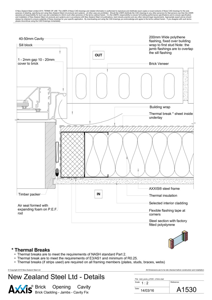 Brick Cladding - Jambs - Cavity Fix