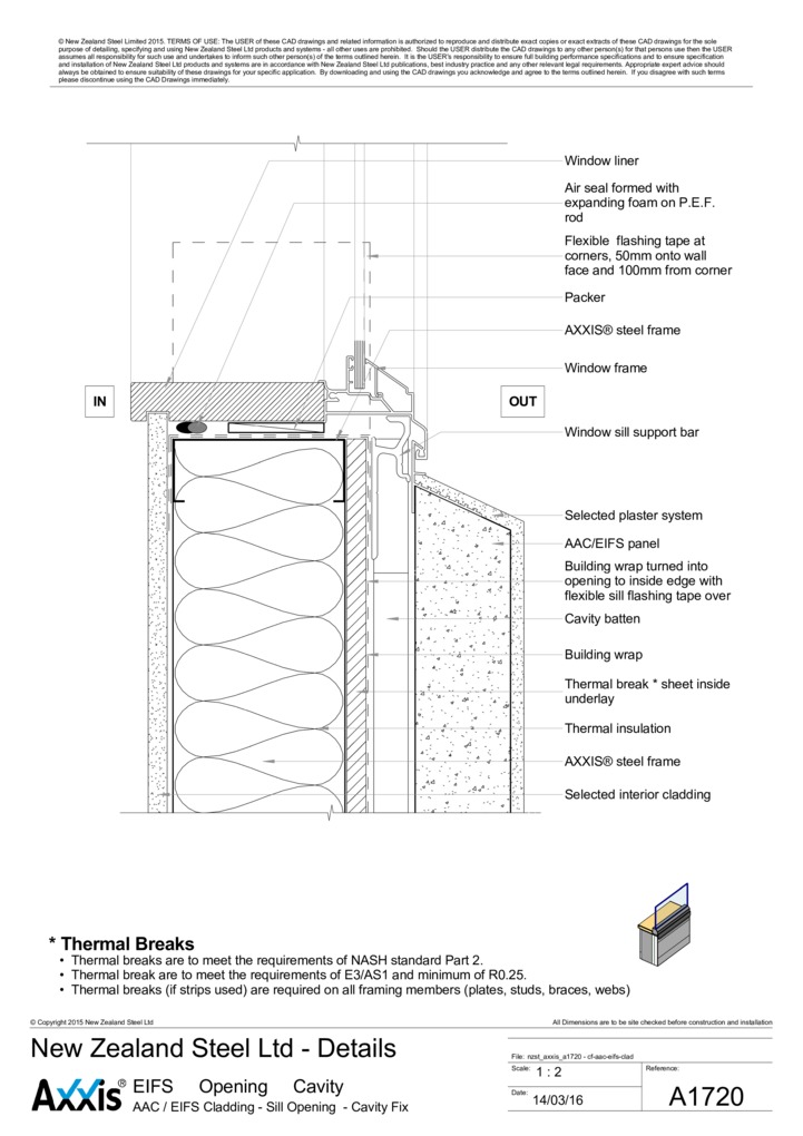 AAC / EIFS Cladding - Sill Opening - Cavity Fix