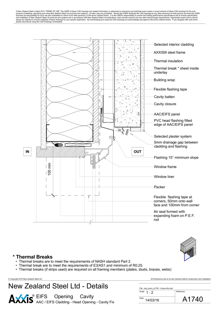 AAC / EIFS Cladding - Head Opening - Cavity Fix