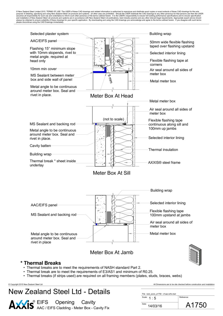 AAC / EIFS Cladding - Meter Box - Cavity Fix