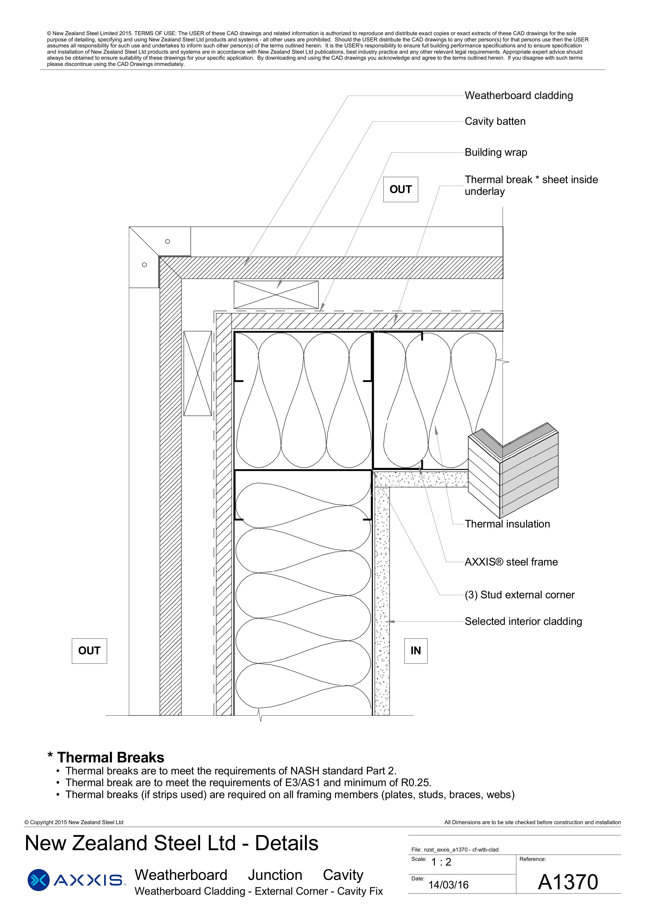 Weatherboard Cladding - External Corner - Cavity Fix