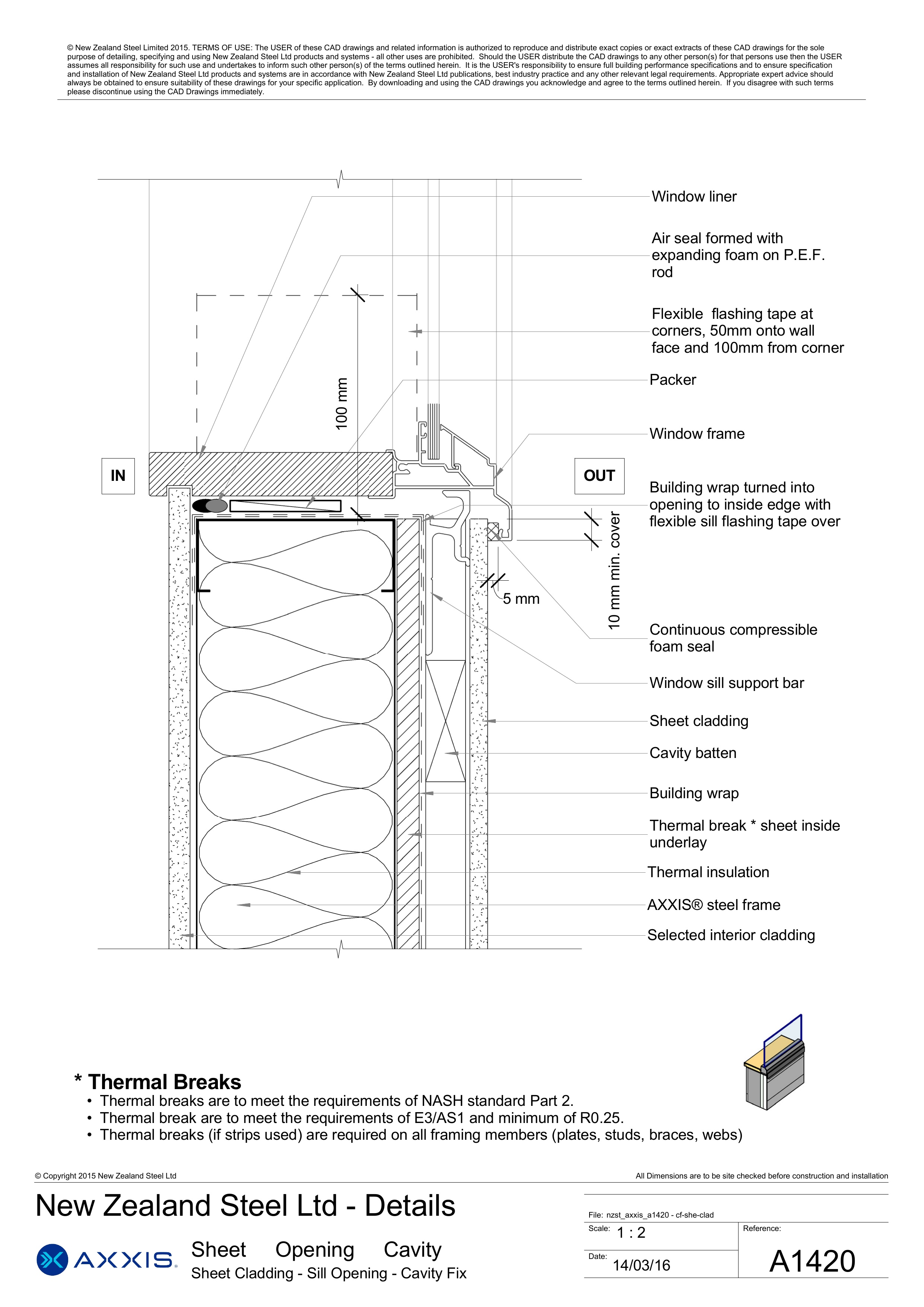 Sheet Cladding - Sill Opening - Cavity Fix