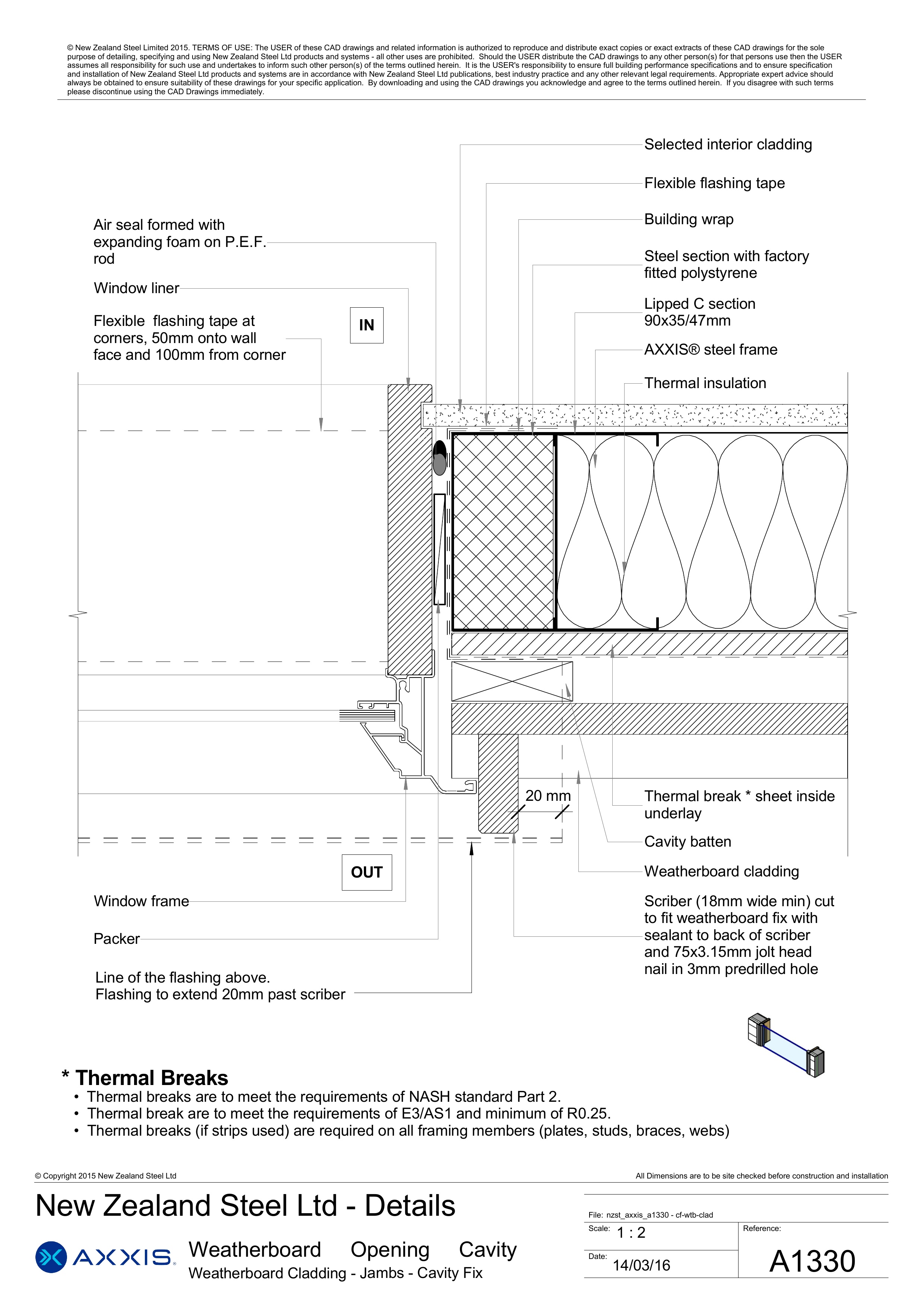 Weatherboard Cladding - Jambs - Cavity Fix