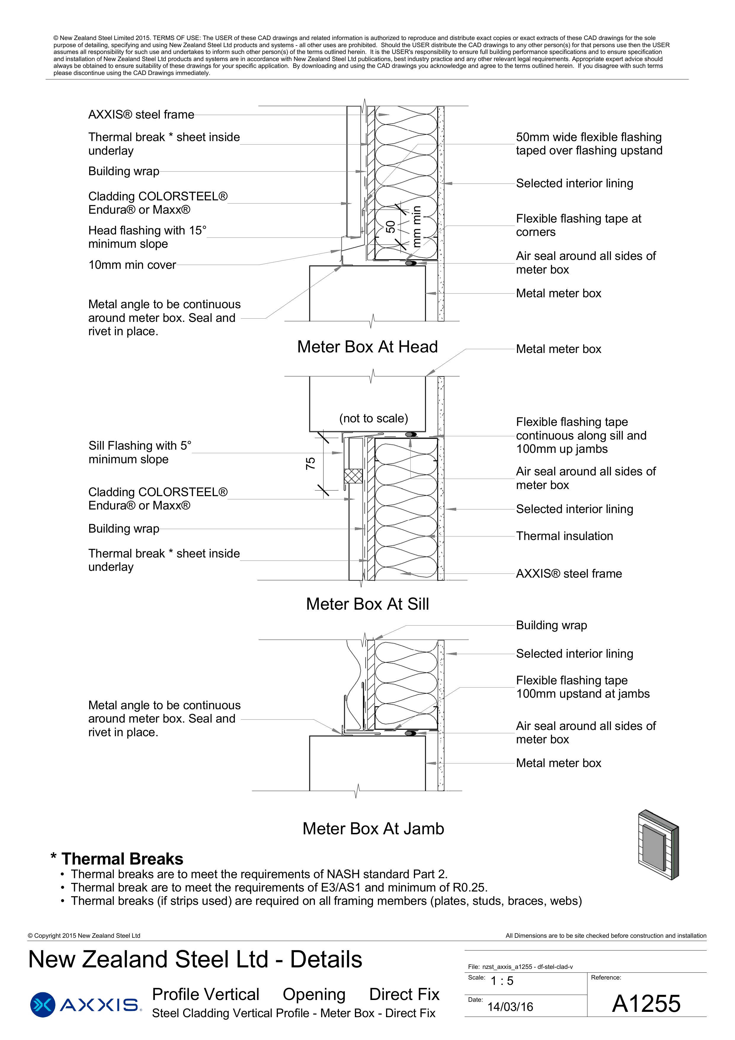 Steel Cladding Vertical Profile - Meter Box - Direct Fix