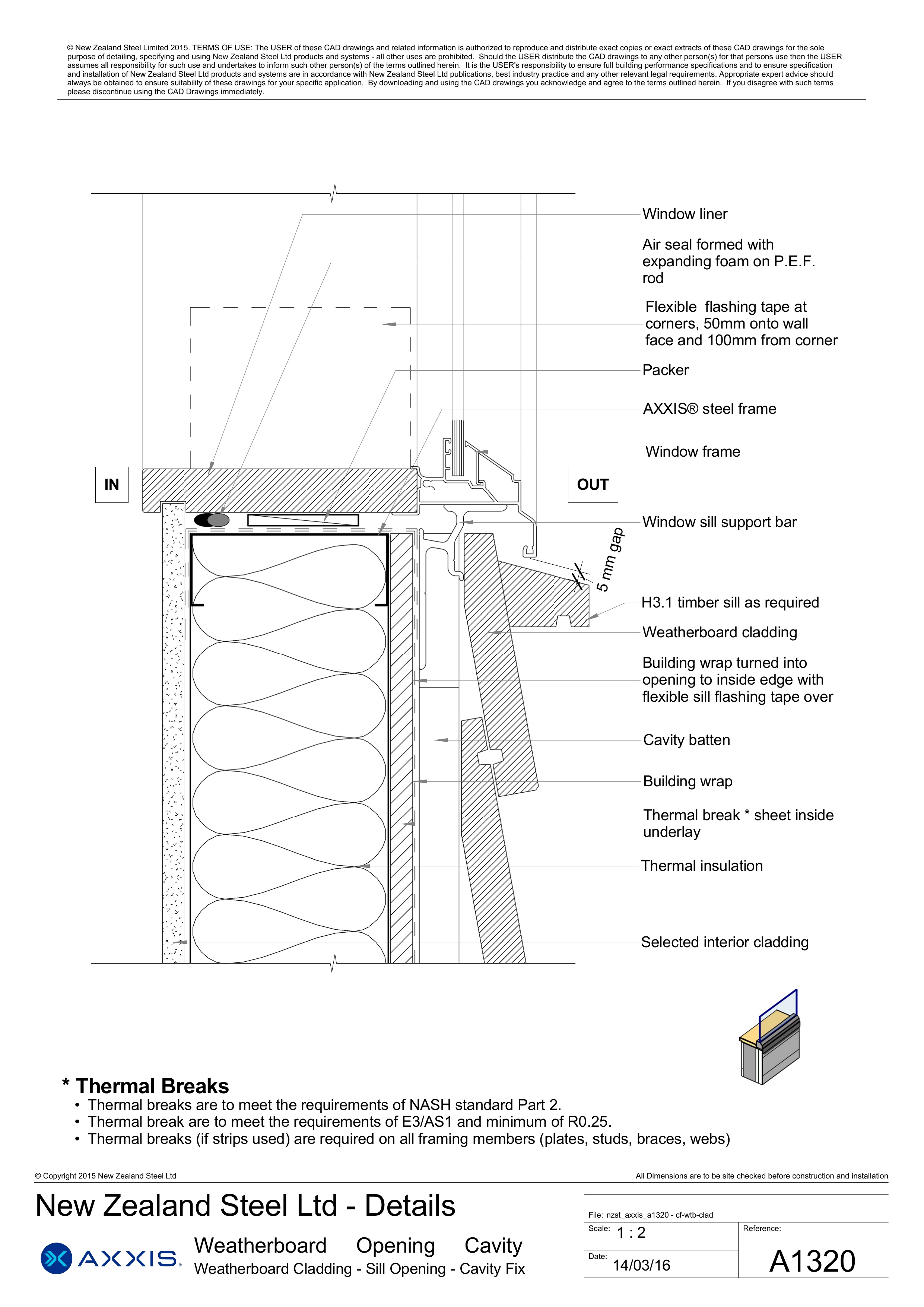Weatherboard Cladding - Sill Opening - Cavity Fix