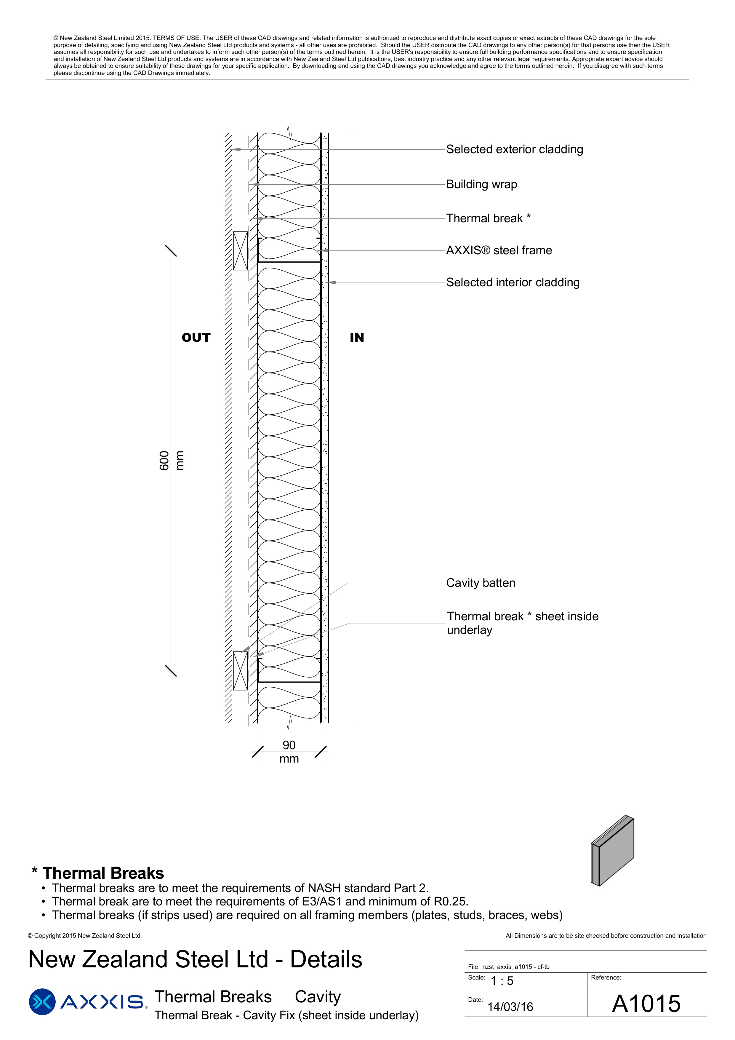 Thermal Break - Cavity Fix (sheet inside underlay)