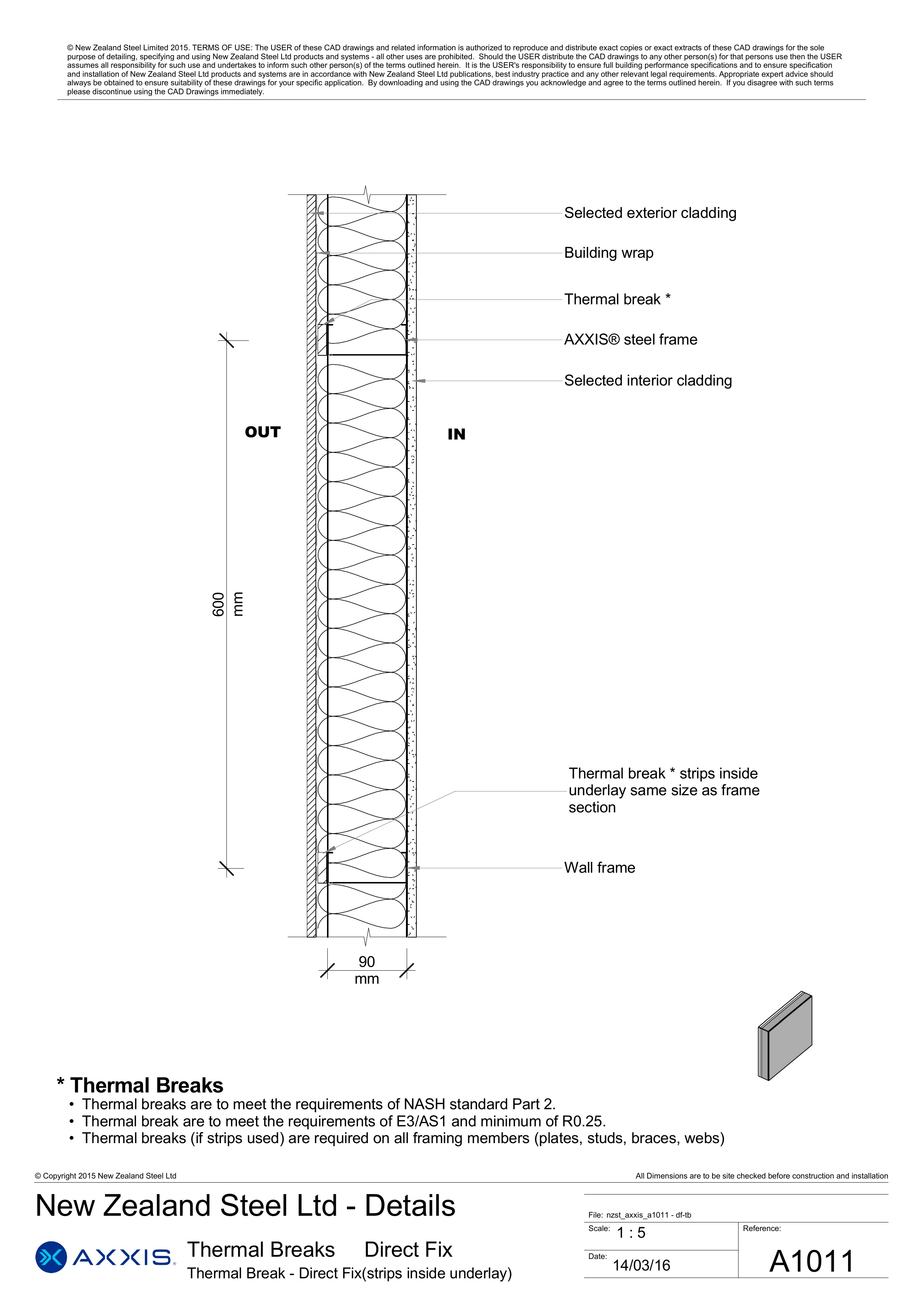 Thermal Break - Direct Fix (strips inside underlay)