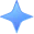Blue star icon with five points.