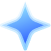 Blue and white sparkling star icon with a gradient effect.