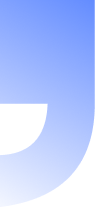Blue to white gradient background with a thick black quarter circle shape in the bottom left corner.