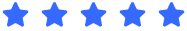 Five blue stars in a horizontal row.