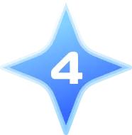 Blue four-point star with the number 4 in white at the center.
