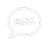 Black speech bubble icon with the text SMS inside.