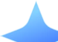 Blue three-pointed star with a gradient from light to darker blue.