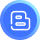 White pencil and ruler crossed inside a blue circular button, symbolizing design or editing.
