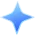 Blue four-pointed sparkle star icon.