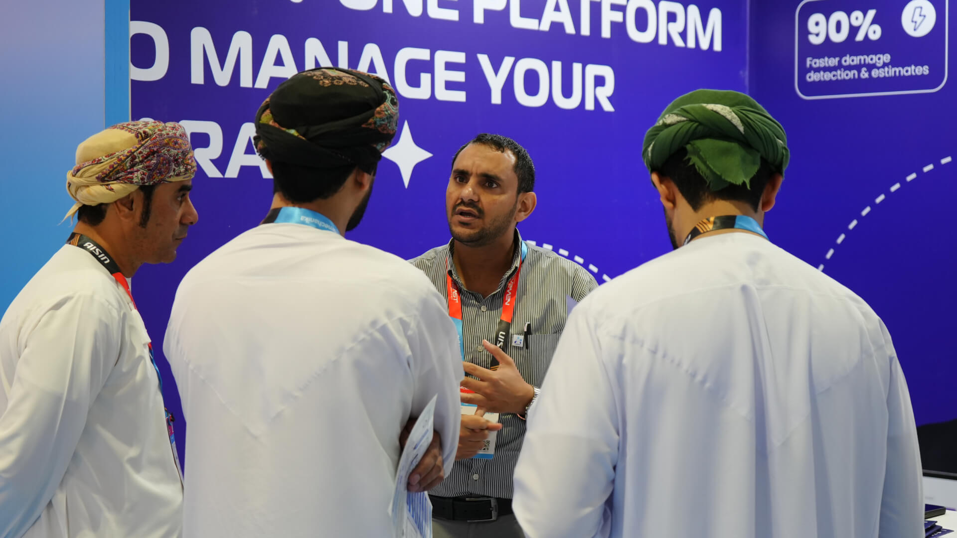 Yassir discussing with potential customers