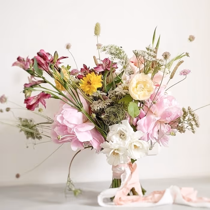 Bouquet di fiori colorati, composizione floreale elegante per eventi e matrimoni a Verona